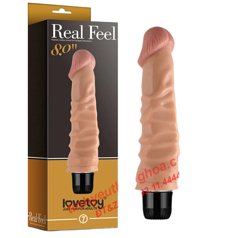 Real Feel Silicone Vibrator 20cm Flexible Soft Female