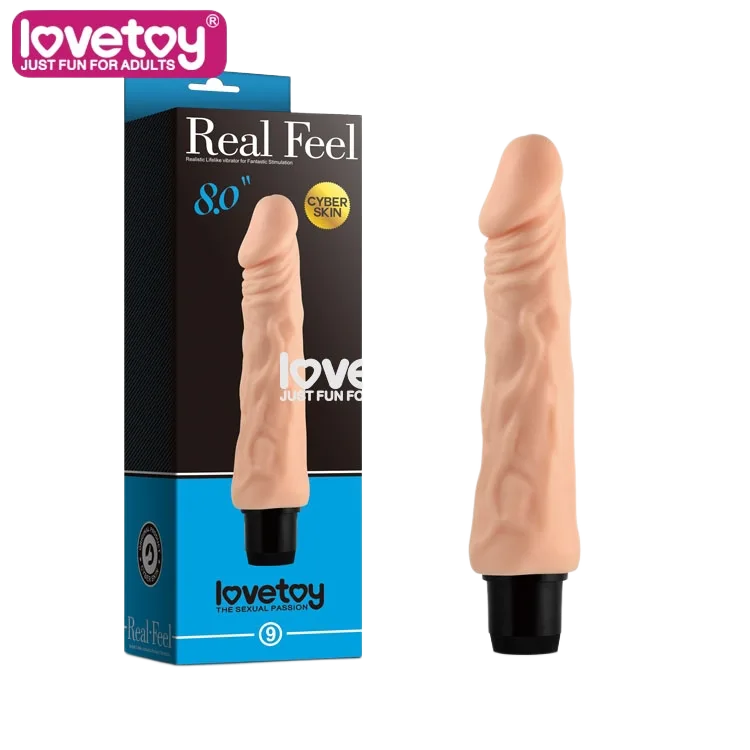 Realfeel Vibrating Silicone Dildo Waterproof 21cm