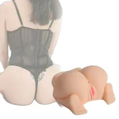 Realistic 4D Doggy Style Half Sex Doll Silicone Textured Toy