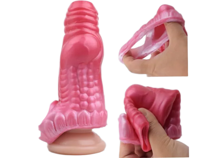 Realistic open head cock sleeve soft textured condom for stronger erection