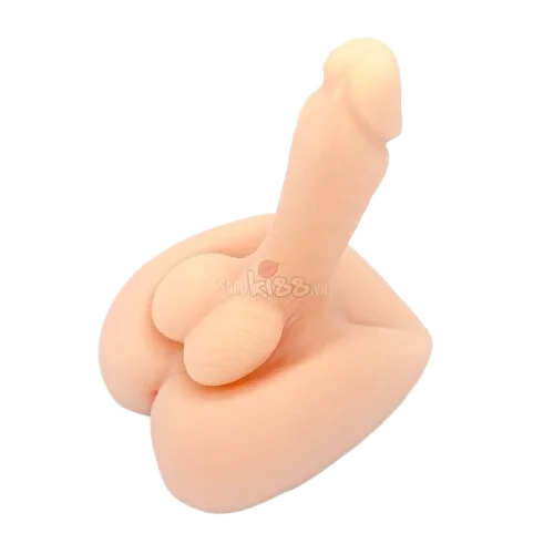 Realistic Silicone Dildo with Anal Plug Waterproof Non-Vibrating