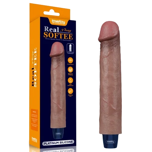 Realistic Soft Vibrating Dildo Rechargeable Powerful