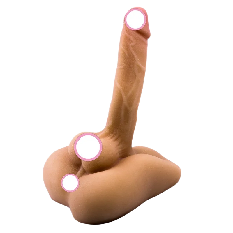 Realistic Solid Silicone Soft Vibrating Dildo
