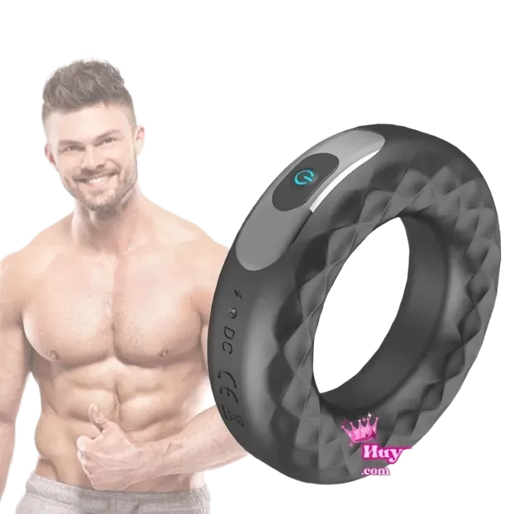 Rechargeable Ring Vibrator with Strong 9-Mode Motor for Couples