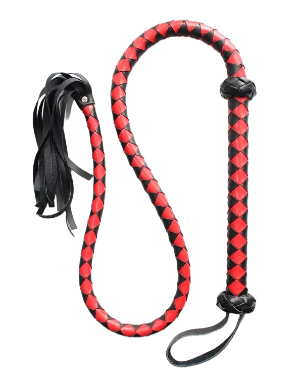 Red Black Queen BDSM Whip – Durable Soft Leather Restraint