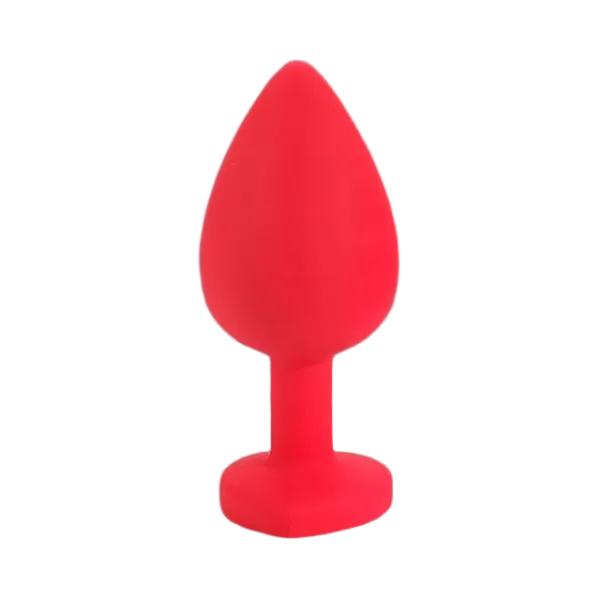 Red Silicone Anal Plug for Effective Stimulating Massage