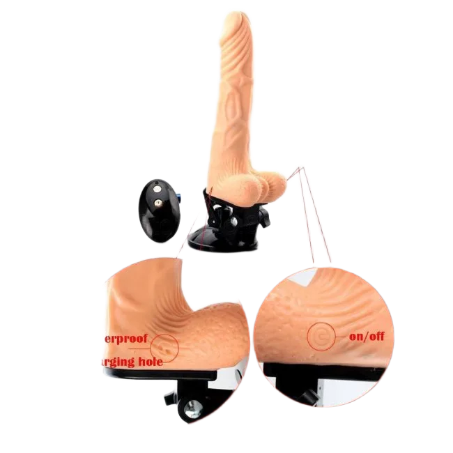 Remote Control Bouncy Silicone Dildo Rotating Male Masturbation Toy
