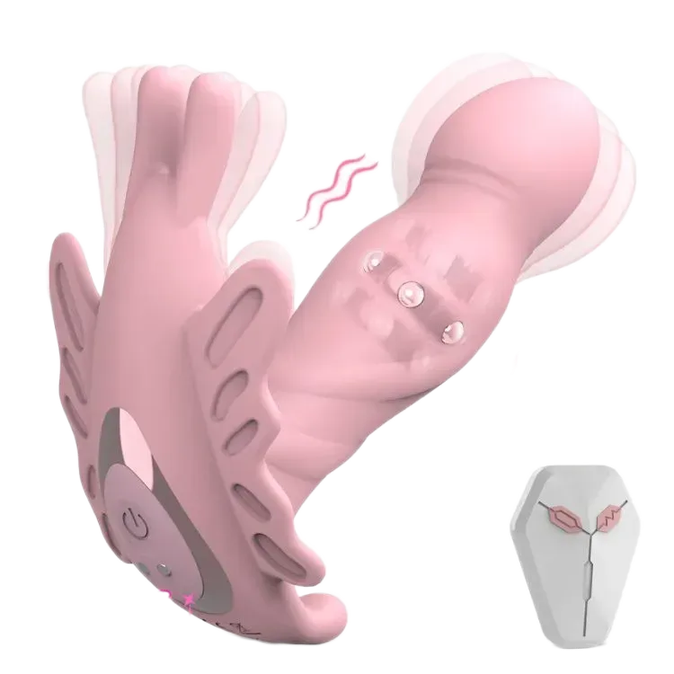 Remote control butterfly vibrator with rotator pulsator