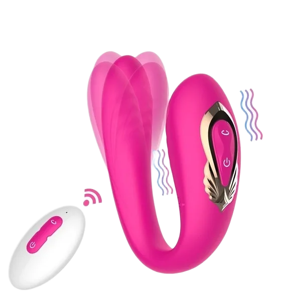 Remote Control Double Head G-Spot Vibrator Thrusting Female Toy