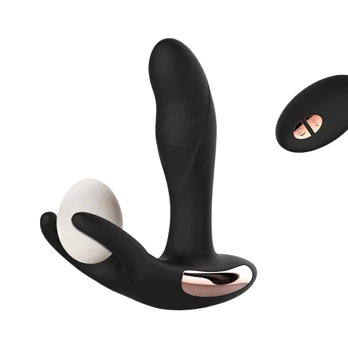 Remote control heated anal vibrator prostate massage silicone