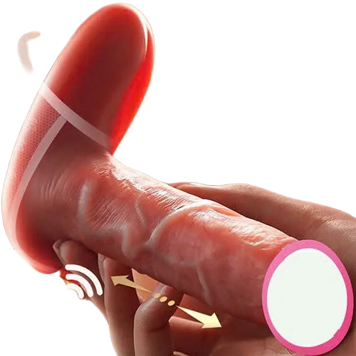 Remote Control Heated Suction Cup Strap-On Silicone Dildo