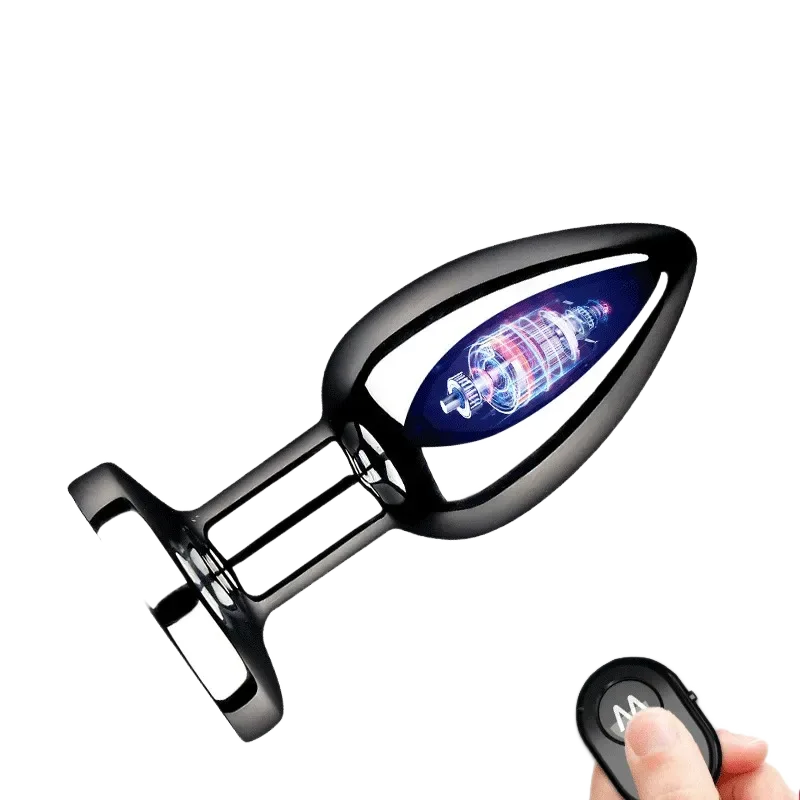 Remote control metal anal plug 10 vibration modes USB