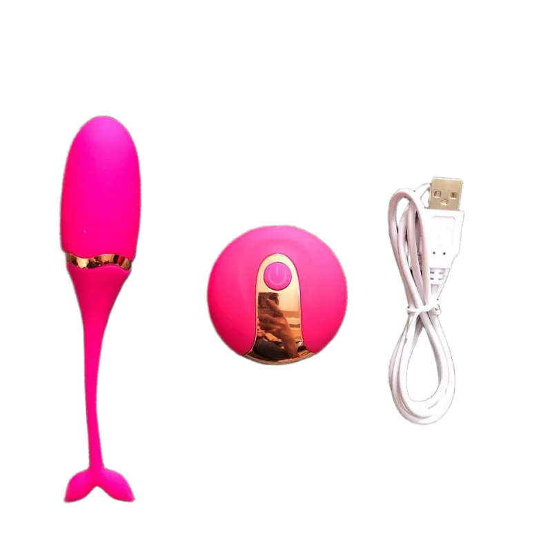 Remote Control Rechargeable Silicone Dolphin Vibrating Egg