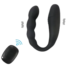 Remote Control U-Shaped Anal Vibrator with 10 Modes Black