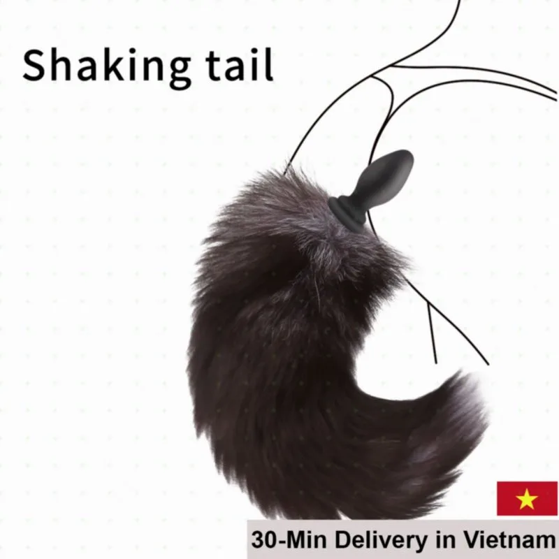 Remote Control Vibrating Anal Tail Silicone Toy