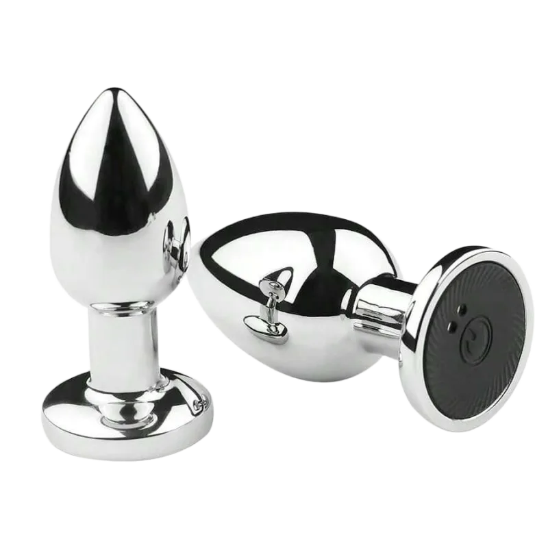 Remote Controlled Metal Plug 10 Vibration Modes For Anal And Body Play
