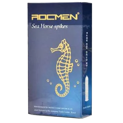 Rocmen Sea Horse Spike Condom Brazil Delay Long-Lasting Sex