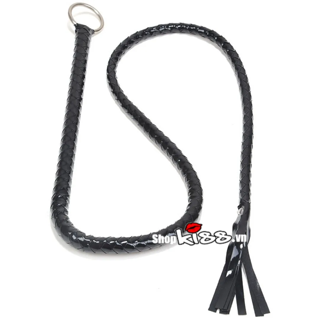 Premium Snake Scale Leather Whip for BDSM Play — photo 4