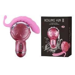 Rolling Fun 2 Rotating Tongue Vibrator 6 Modes Waterproof