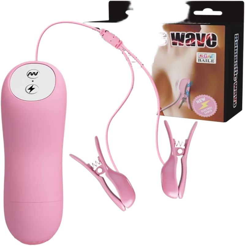 Romantic Wave Nipple Clamps 7 Vibrations 3 Electric Intensity