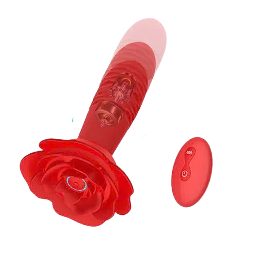 Rose Anal Plug Prostate Massage Silicone ABS Durable