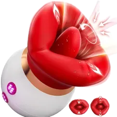 Rose Nipple Licker Vibrating USB Silicone