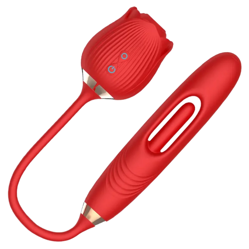Rose Shaped Multi-Function Vibrator Suction Power