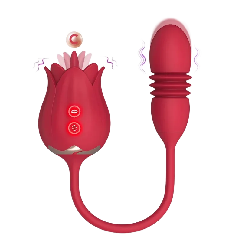 Rose Tongue Licking Mini Vibrator Secret Pleasure