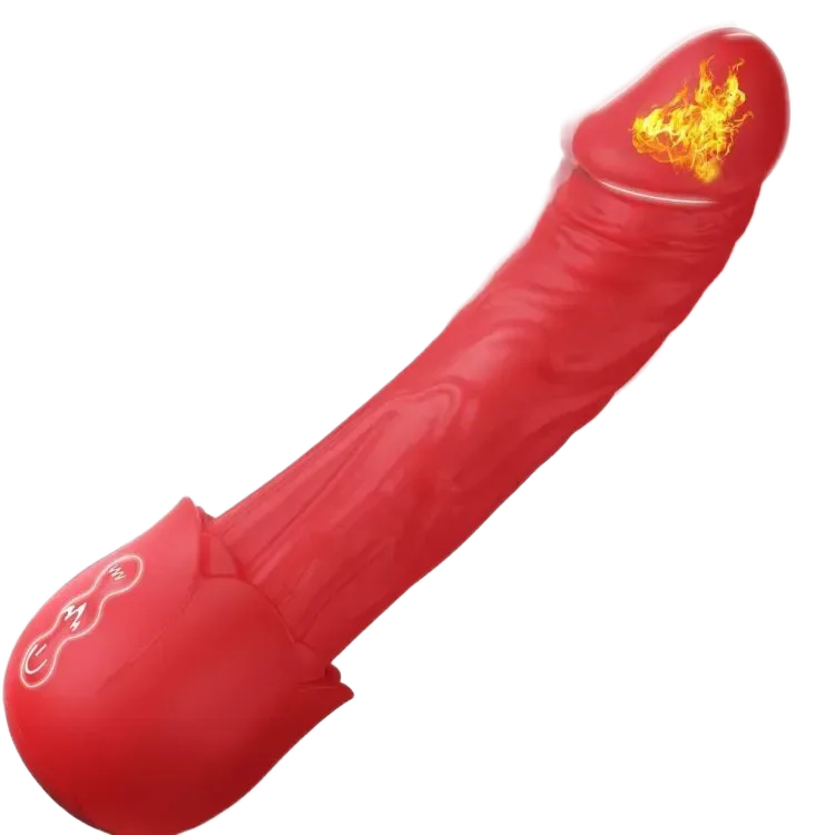 Rose Vibrating Handheld Silicone Dildo Waterproof