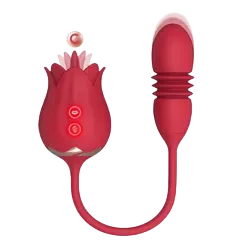 Rose Vibrator Secret Thrusting Flower Shape Intense Pleasure