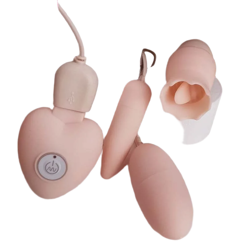 Roselex Honey 3 USB Rechargeable Licking Egg Vibrator Set