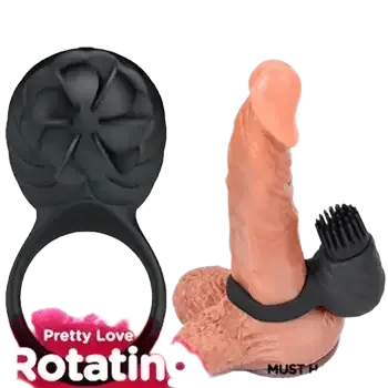 Rotating Clitoral Licking Penis Ring for Ultimate Pleasure