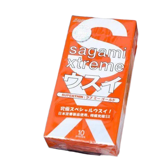 Sagami Gold Orange Thin Natural Rubber Condoms 10pcs