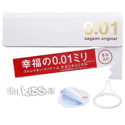 Sagami Original 0.01 Ultra Thin Condoms 5PCS Safe Pleasure