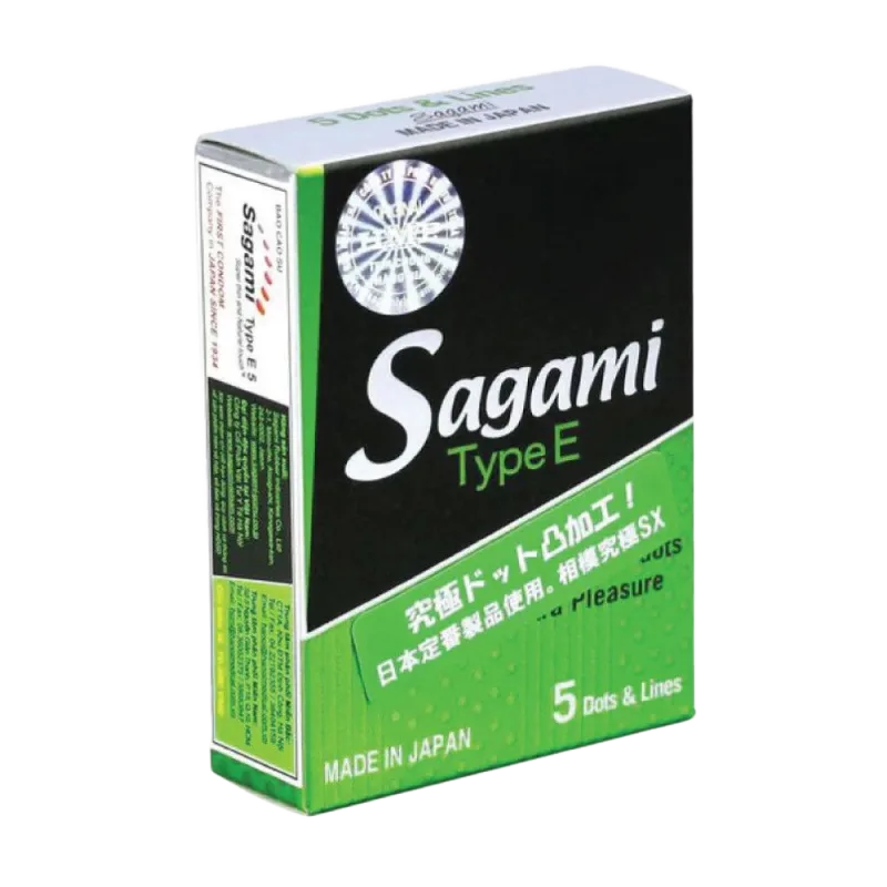 Sagami Type E Textured Japanese Condom 5pcs Premium