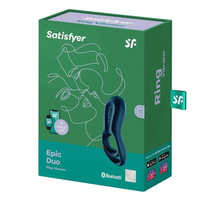 Satisfyer Epic Duo Bluetooth Vibrating Silicone Cock Ring