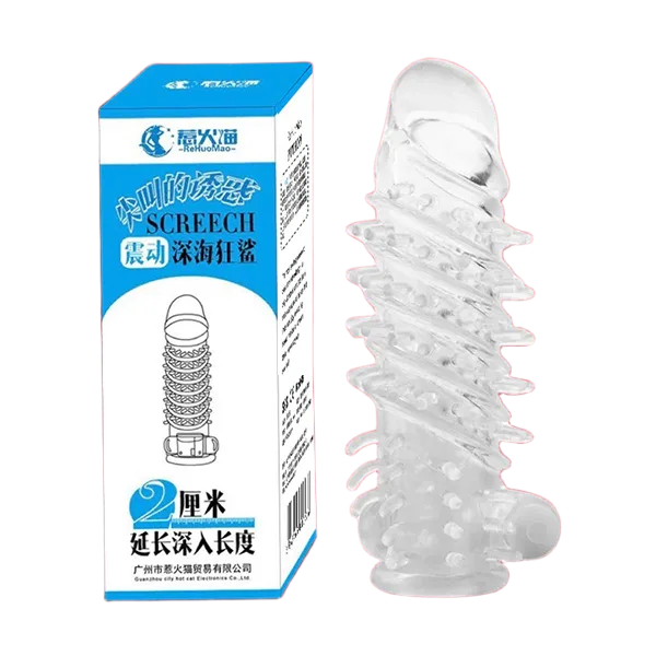 Screech Textured Vibrating Cock Ring Increase Size