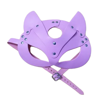 Seductive Cat BDSM Mask Synthetic Leather Fetish Roleplay