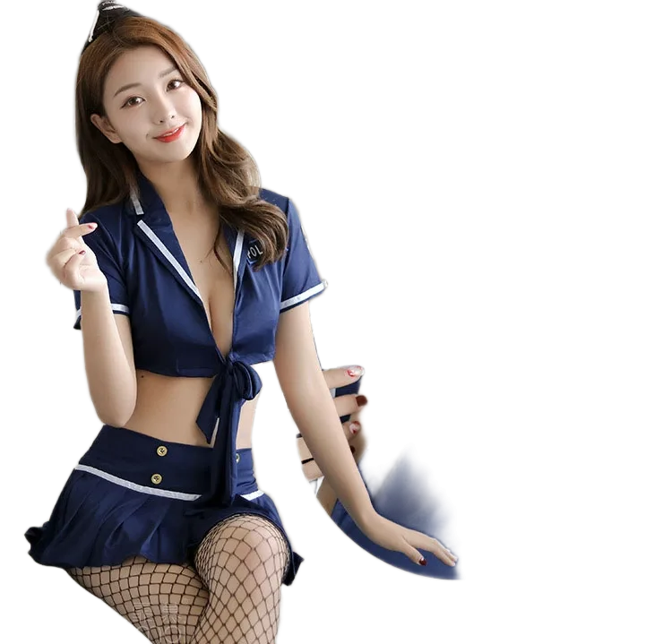 Seductive Flight Attendant Costume Sexy Lingerie Party Outfit