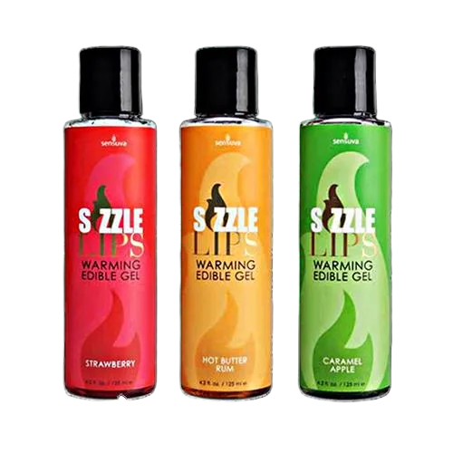Sensuva Sizzle Lips Heated Edible Body Massage Oil