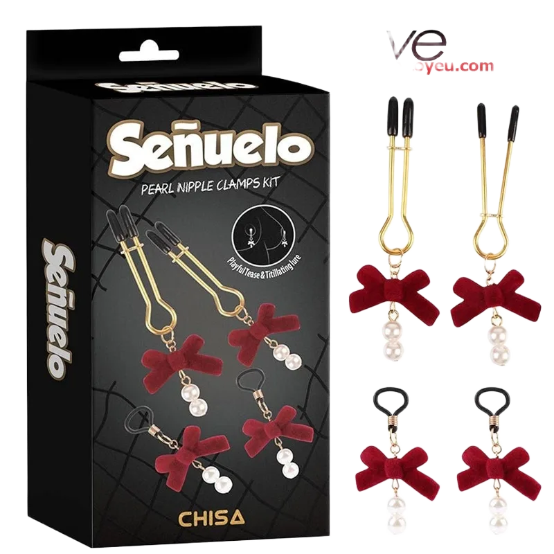 Senuelo Pearl Nipple Clamps Kit Luxury Adjustable Sensation