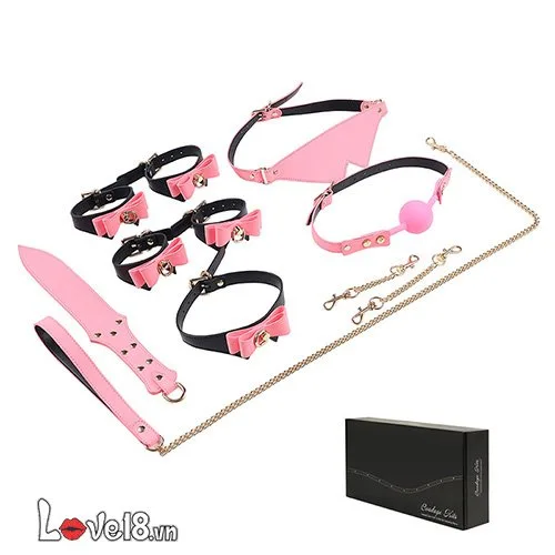 Glow BDSM Toy Set 7 Pieces PU Leather Bright Night Fun — photo 3