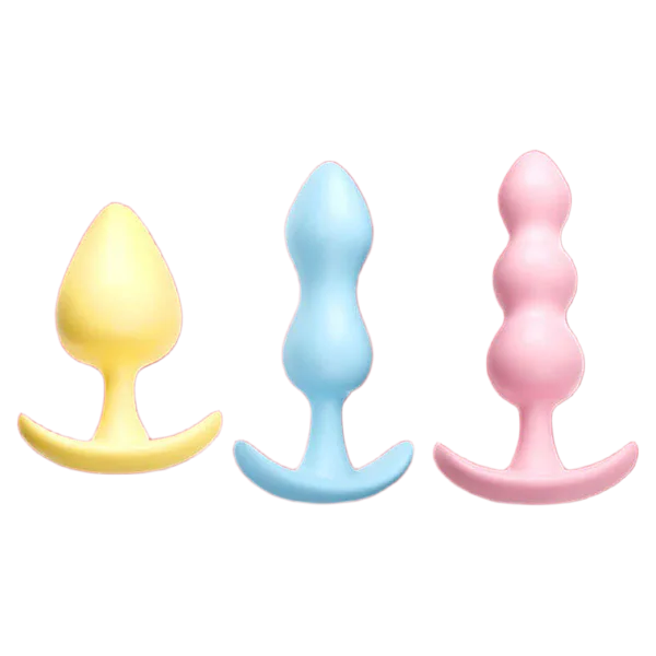 Set of 3 Medical Silicone Anal Butt Plugs