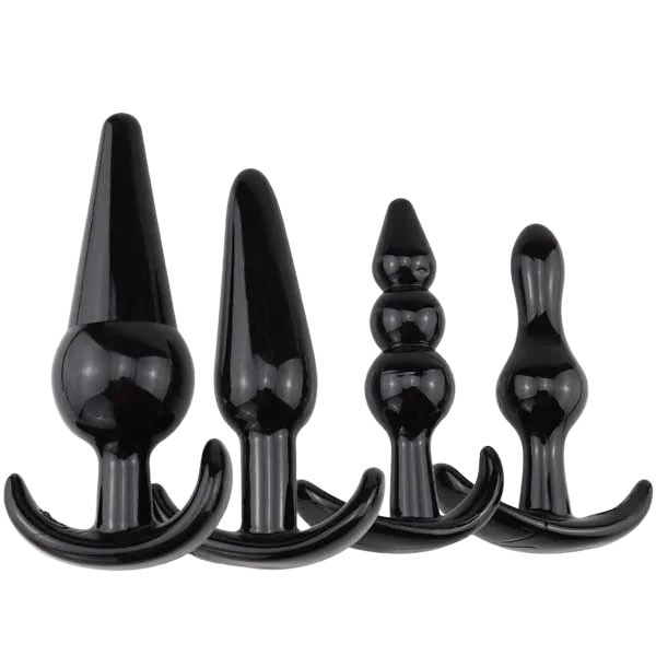 Set of 4 Ultra Soft Silicone Anal Plugs Waterproof