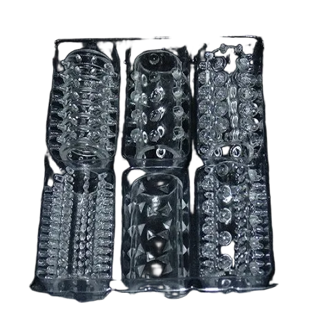 Set of 6 Silicone Penis Sleeve Rings Extend Duration Enhance Feeling