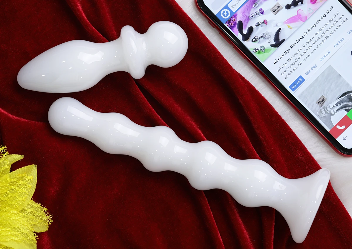 Glass Anal Toy Luxury Jade Design Stimulating Pleasure Choice — photo 2