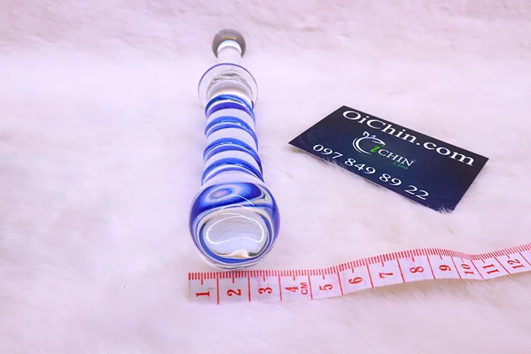 Glass Spiral Handle Anal Stimulator Smooth Safe Adult Sex Toy — photo 2