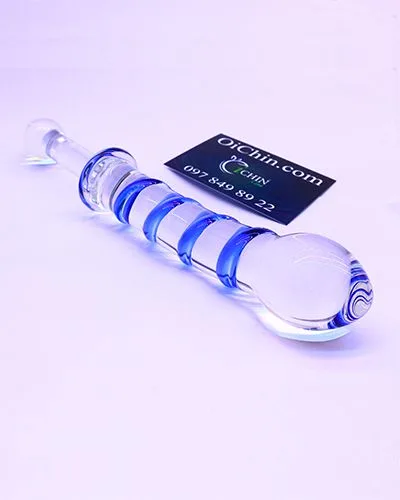 Glass Spiral Handle Anal Stimulator Smooth Safe Adult Sex Toy — photo 5