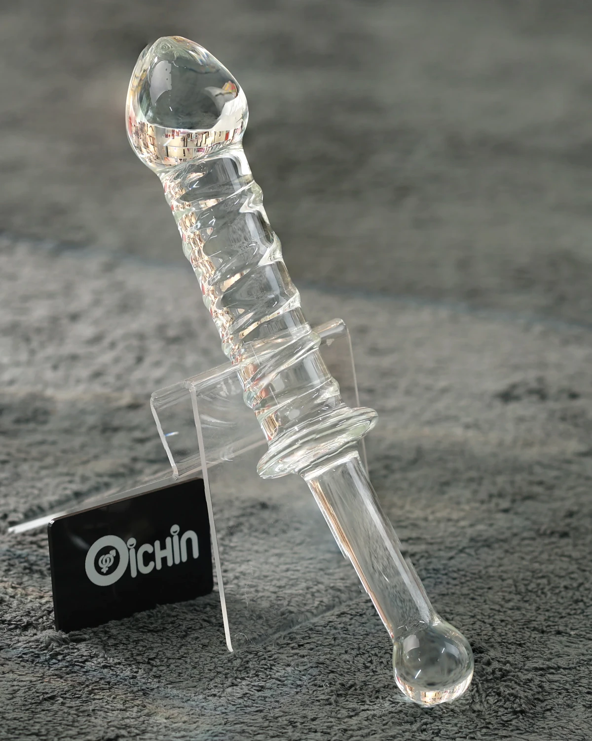 Glass Spiral Handle Anal Stimulator Smooth Safe Adult Sex Toy — photo 6