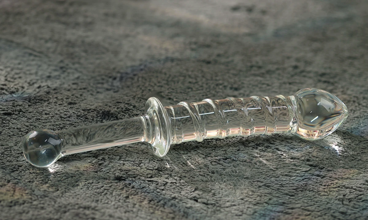 Glass Spiral Handle Anal Stimulator Smooth Safe Adult Sex Toy — photo 7